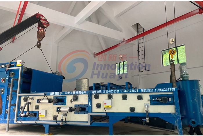 湖北市政污泥處理項目帶機安裝現(xiàn)場