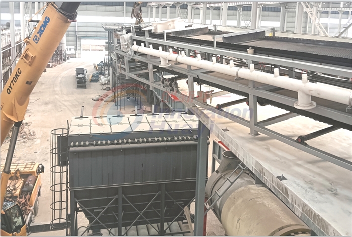 福建鈦礦脫水項(xiàng)目?jī)膳_(tái)帶式真空過(guò)濾機(jī)安裝中